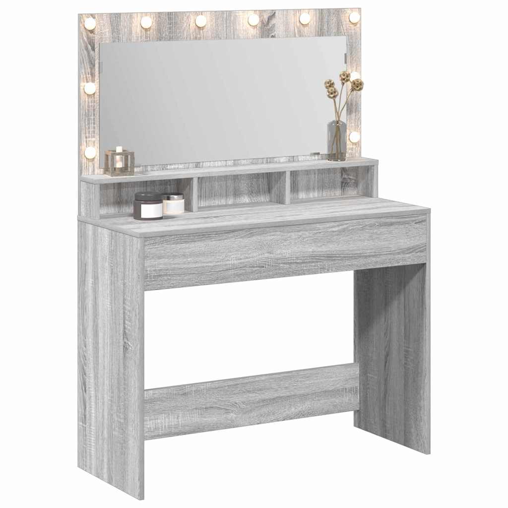 Toaletni stol Siva Sonoma 100 x 41 x 135 cm Konstruirano drvo