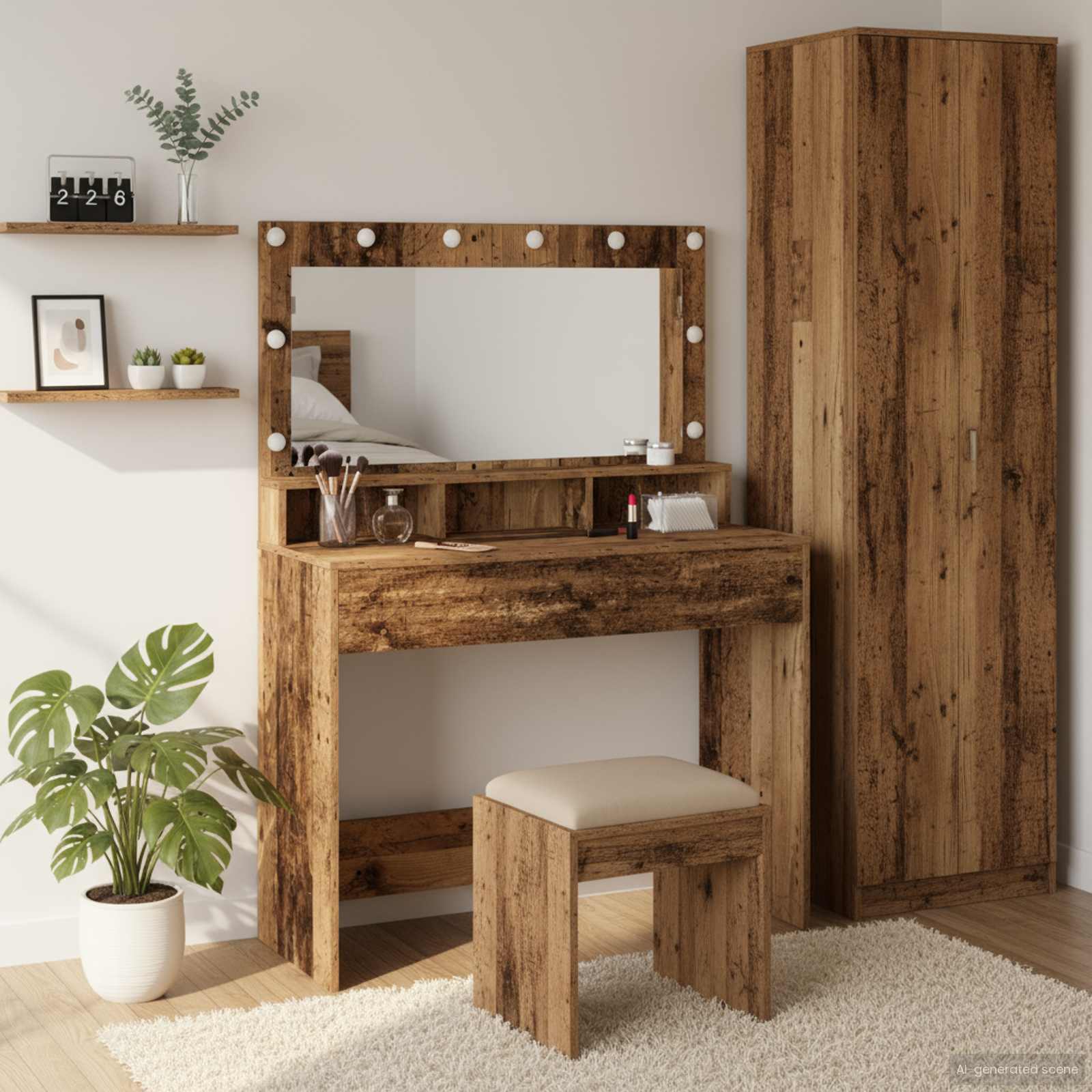 Toaletni stol Staro drvo 100 x 41 x 135 cm Konstruirano drvo