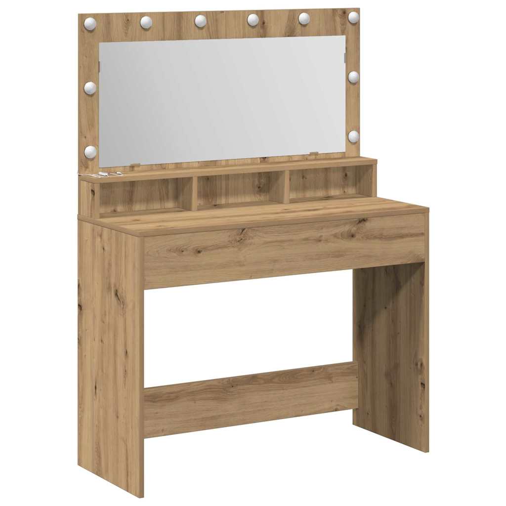 Toaletni stol s policom Umjetnički hrast 100 x 41 x 135 cm