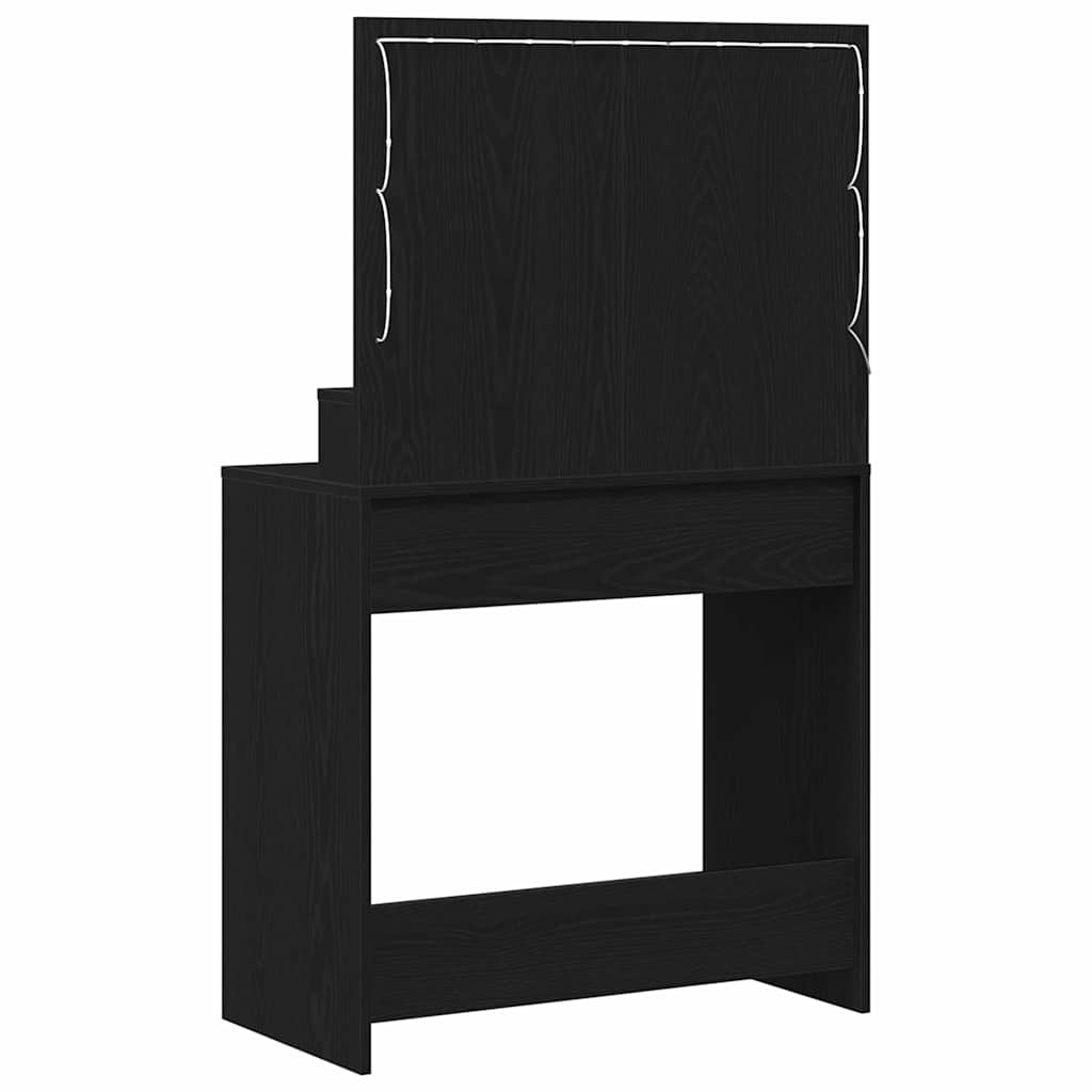 Toaletni stol Crni hrast 75,5 x 41 x 135 cm Konstruirano drvo