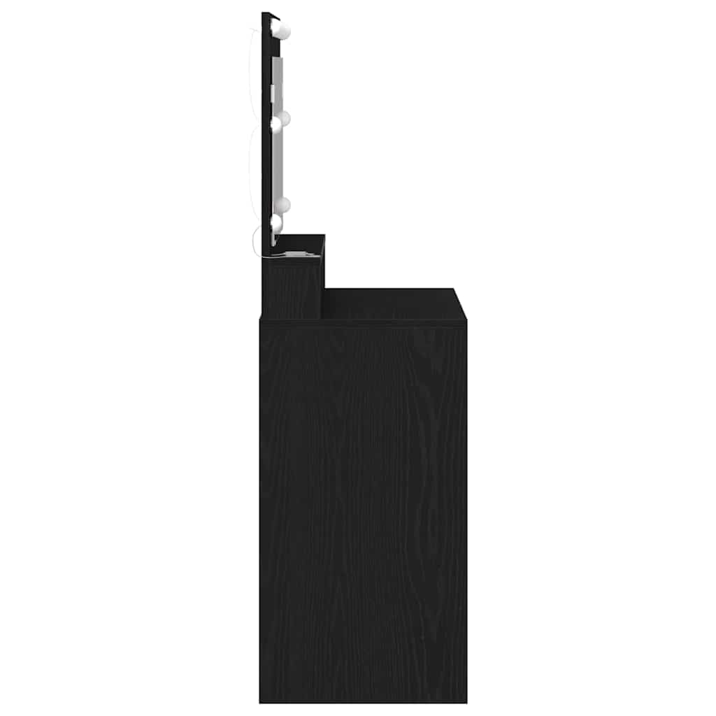 Toaletni stol Crni hrast 75,5 x 41 x 135 cm Konstruirano drvo