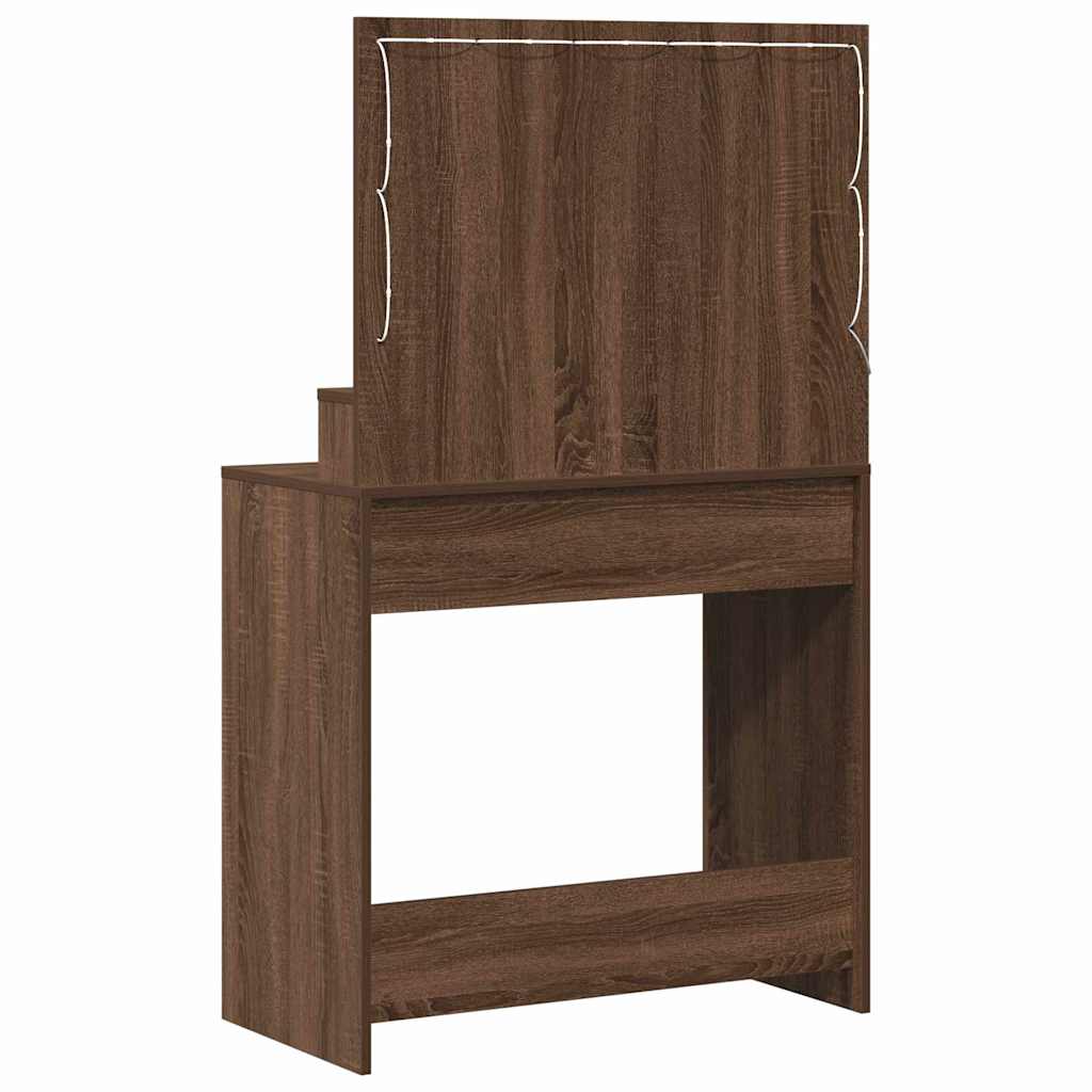 Toaletni stol Smeđi hrast 75,5 x 41 x 135 cm Konstruirano drvo