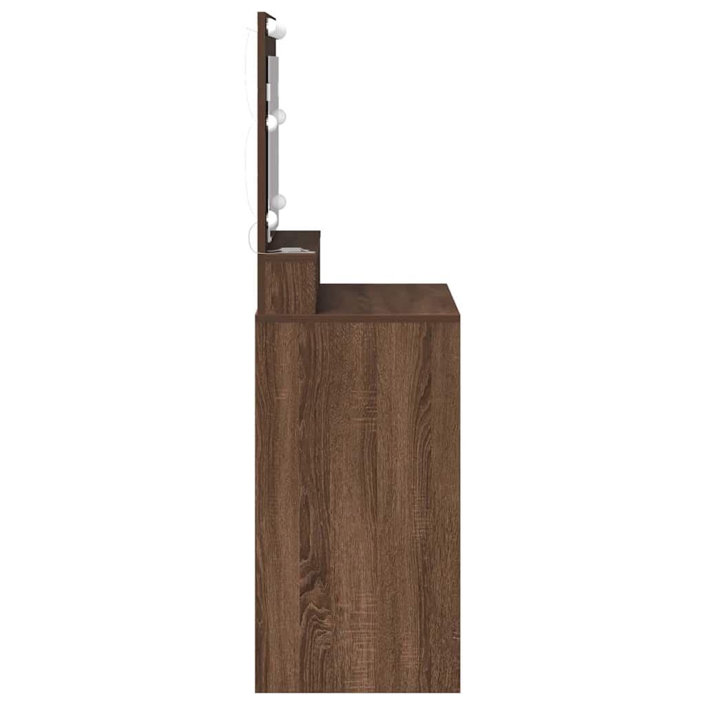 Toaletni stol Smeđi hrast 75,5 x 41 x 135 cm Konstruirano drvo
