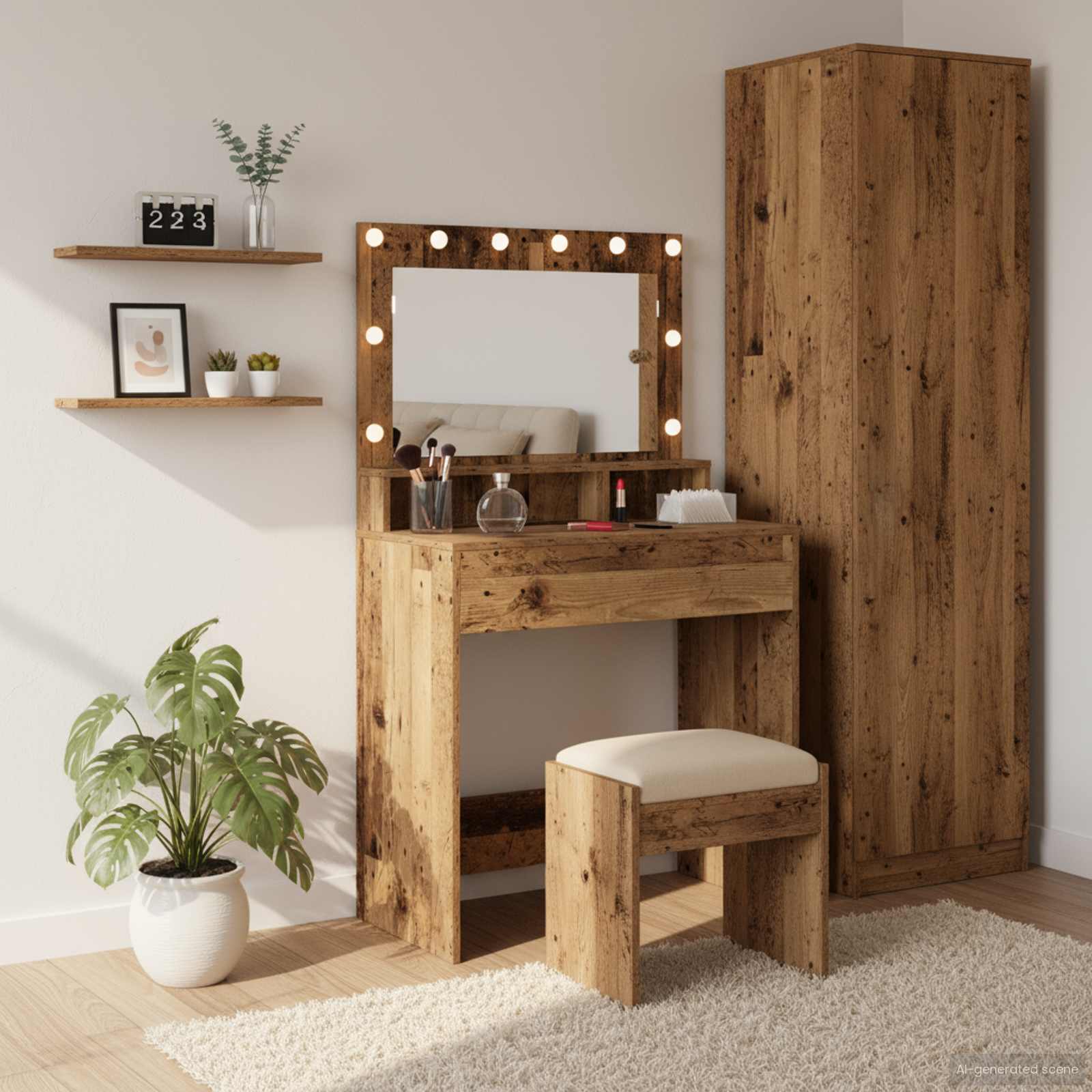 Toaletni stol Staro drvo 75,5 x 41 x 135 cm Konstruirano drvo