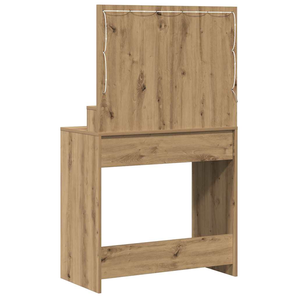 Toaletni stol s policom Umjetnički hrast 75,5 x 41 x 135 cm
