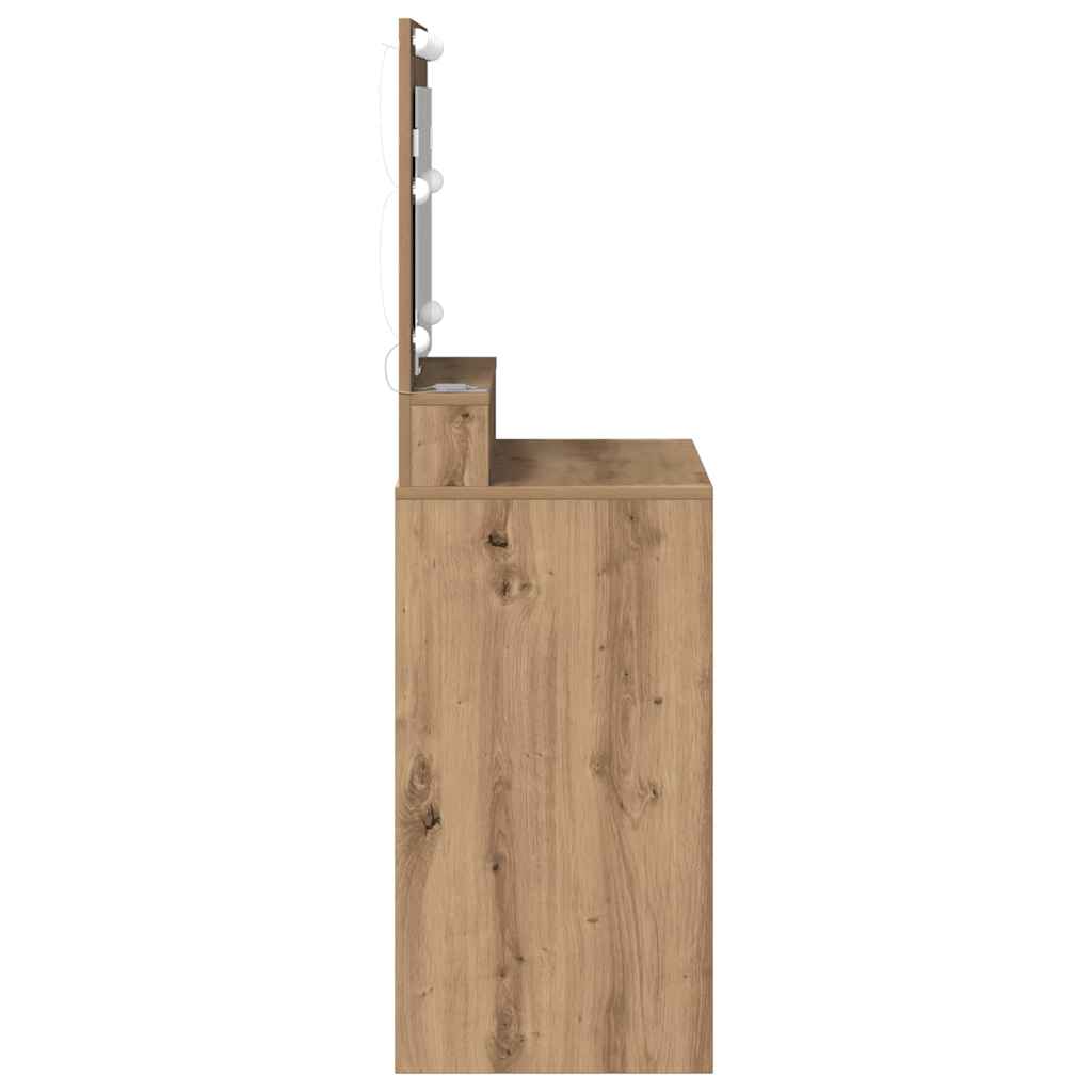 Toaletni stol s policom Umjetnički hrast 75,5 x 41 x 135 cm