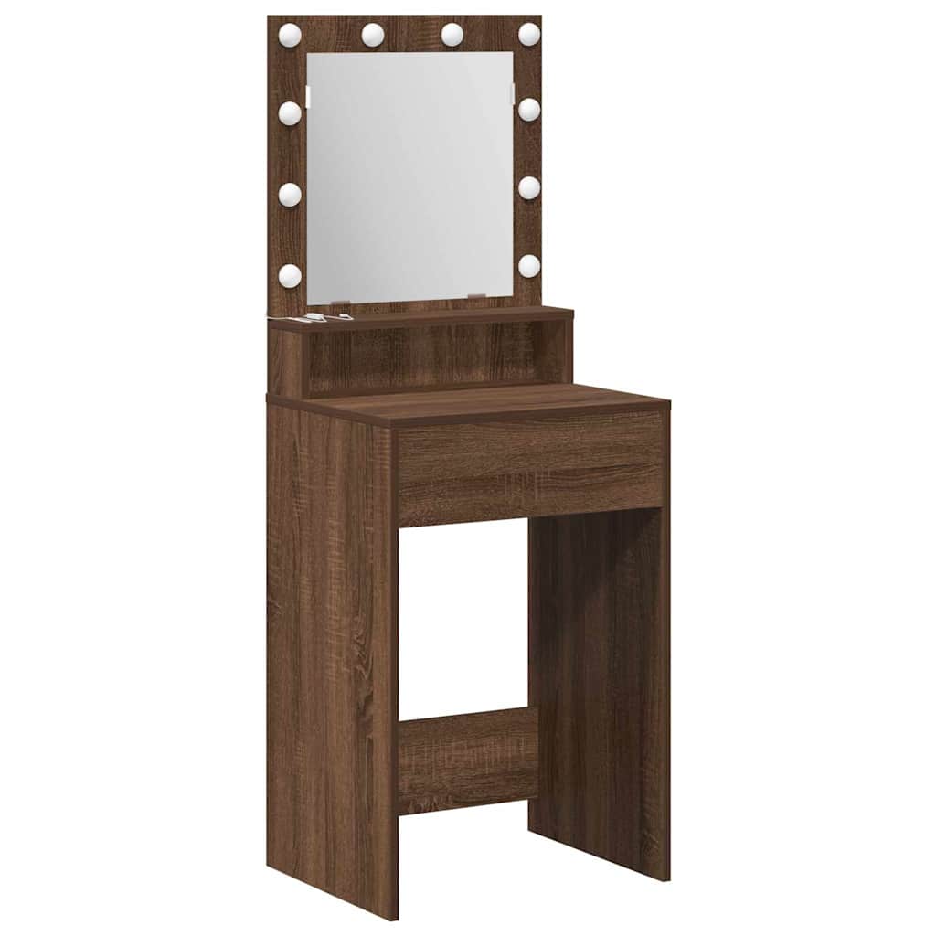 Toaletni stol Smeđi hrast 50 x 41 x 135 cm Konstruirano drvo