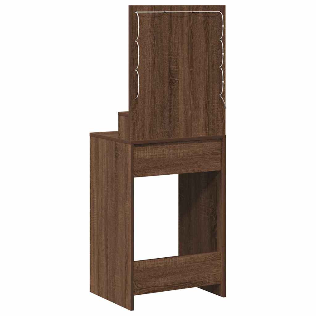 Toaletni stol Smeđi hrast 50 x 41 x 135 cm Konstruirano drvo
