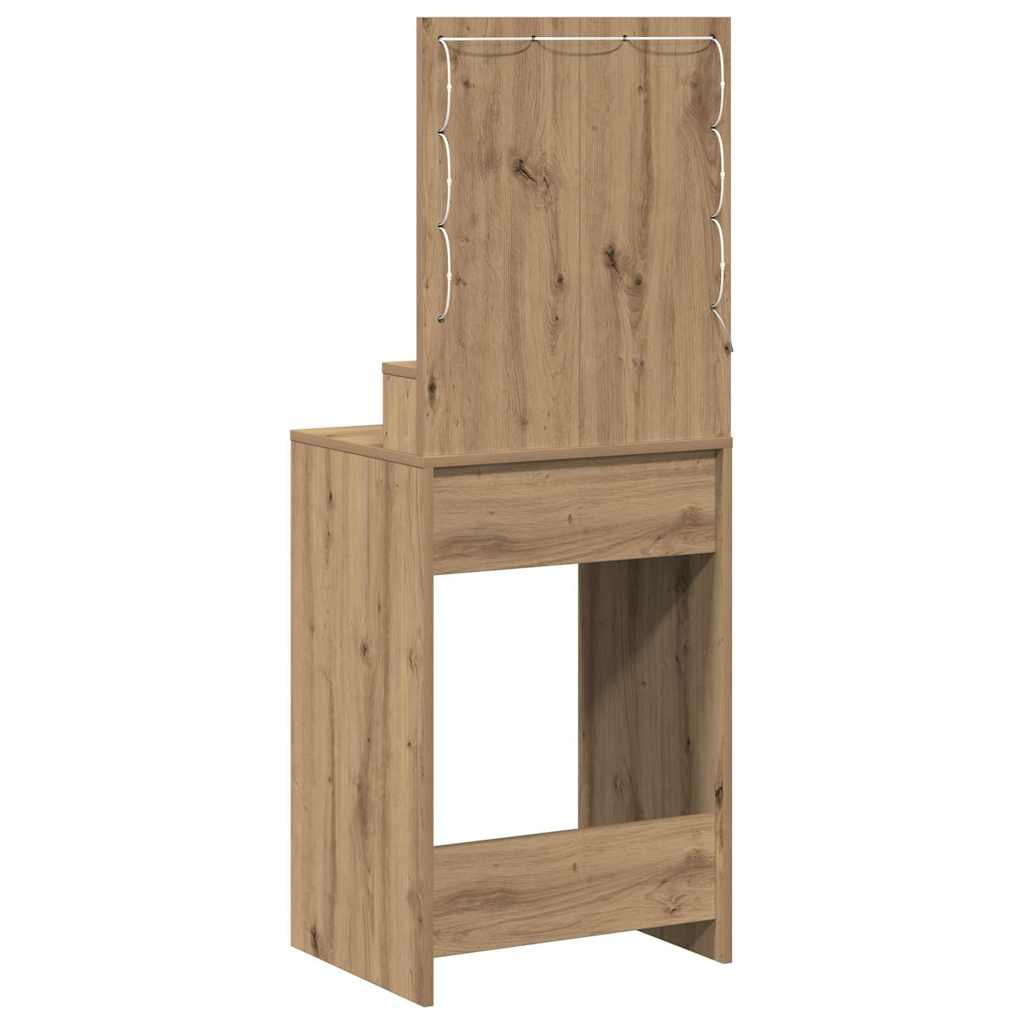 Toaletni stol s policom Umjetnički hrast 50 x 41 x 135 cm