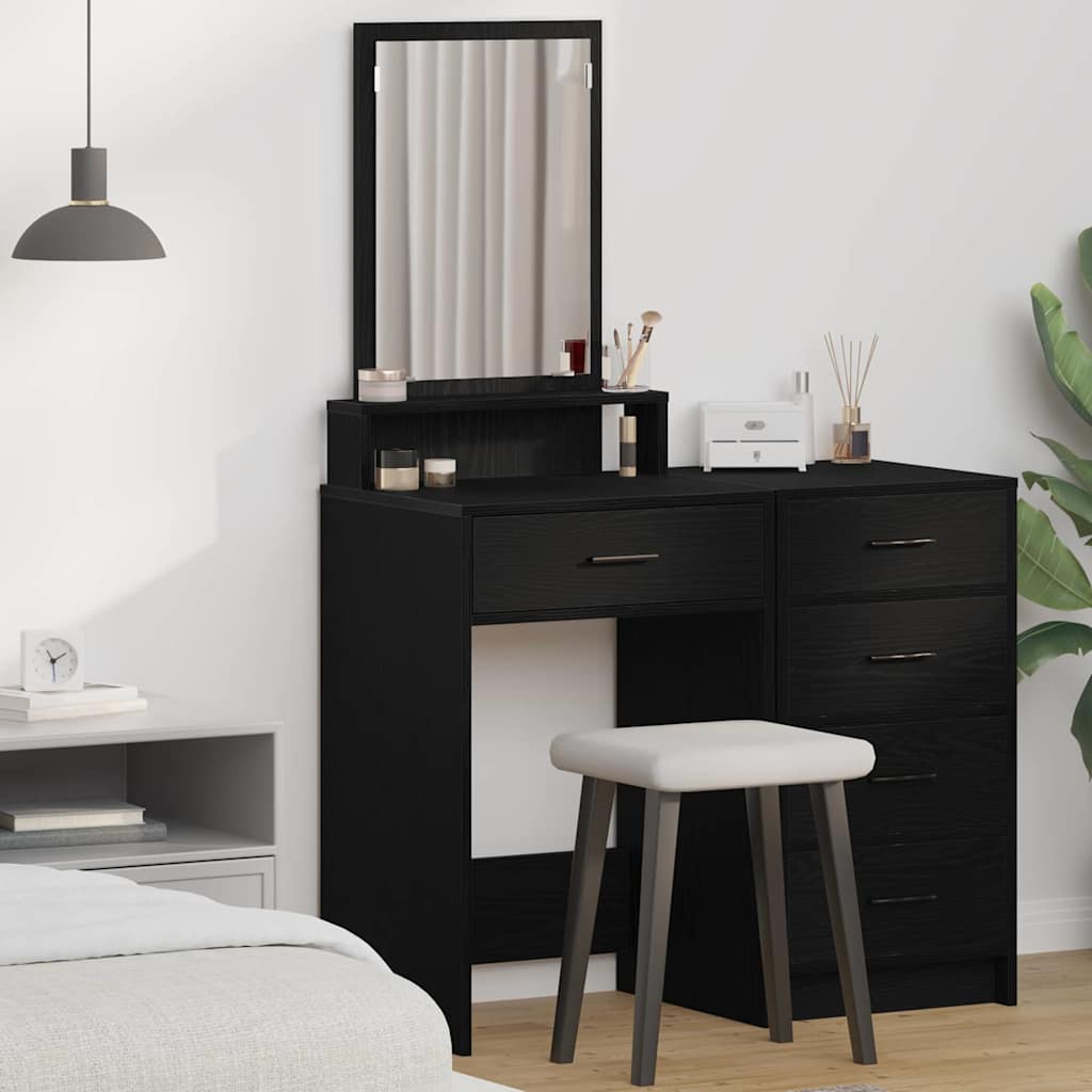 Toaletni stol Crni hrast 50 x 41 x 140 cm Konstruirano drvo