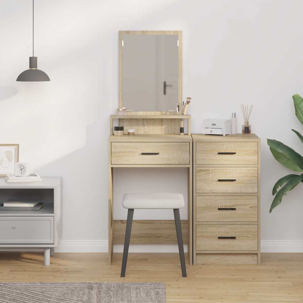 Toaletni stol Sonoma hrast 50 x 41 x 140 cm Konstruirano drvo