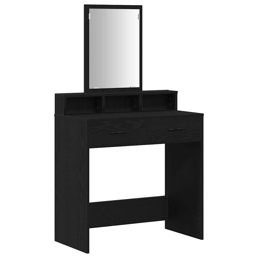 Toaletni stol Crni hrast 79 x 41 x 140 cm Konstruirano drvo