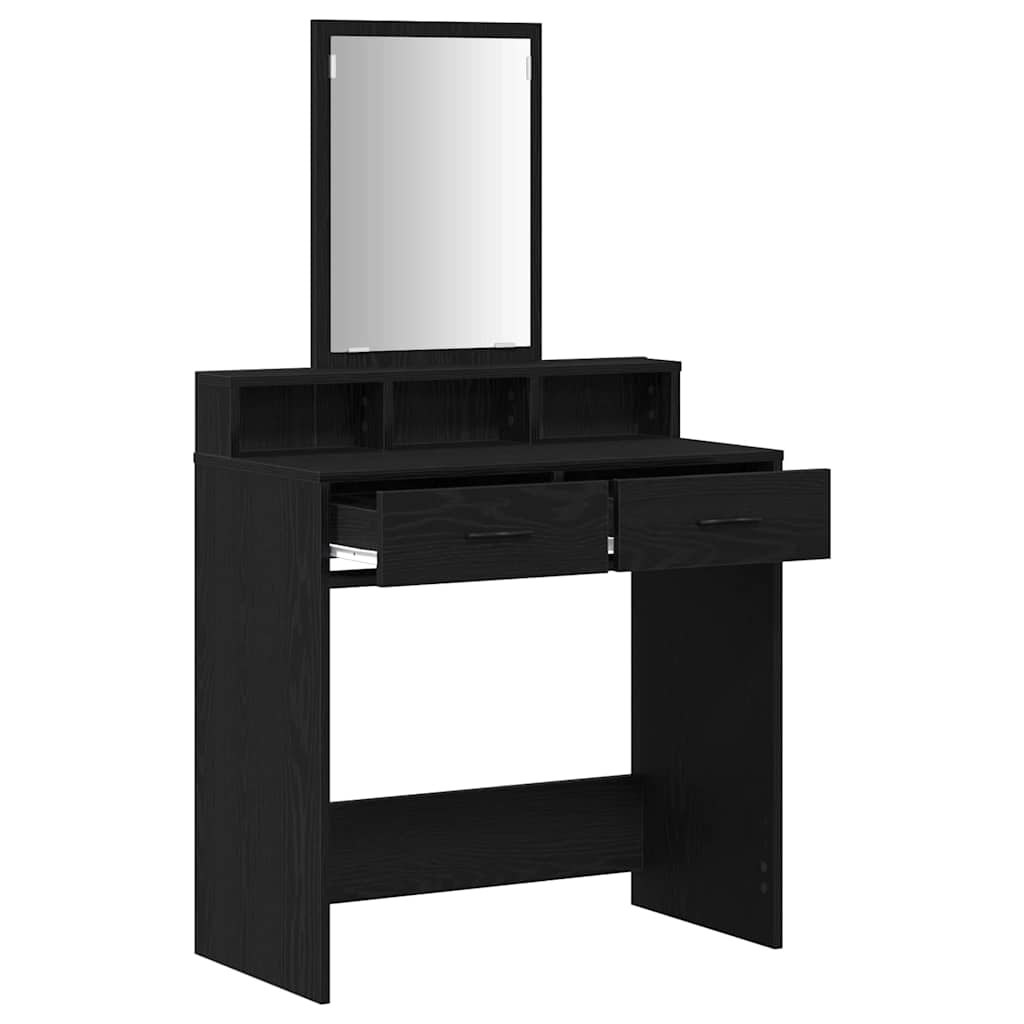 Toaletni stol Crni hrast 79 x 41 x 140 cm Konstruirano drvo