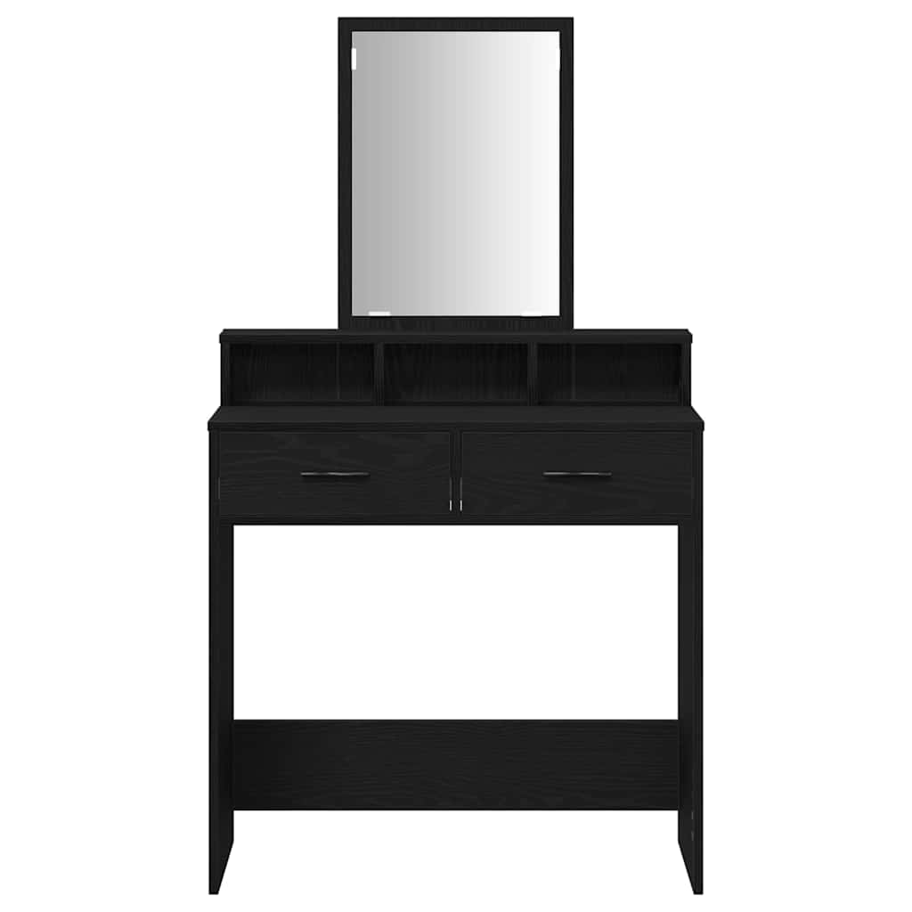 Toaletni stol Crni hrast 79 x 41 x 140 cm Konstruirano drvo