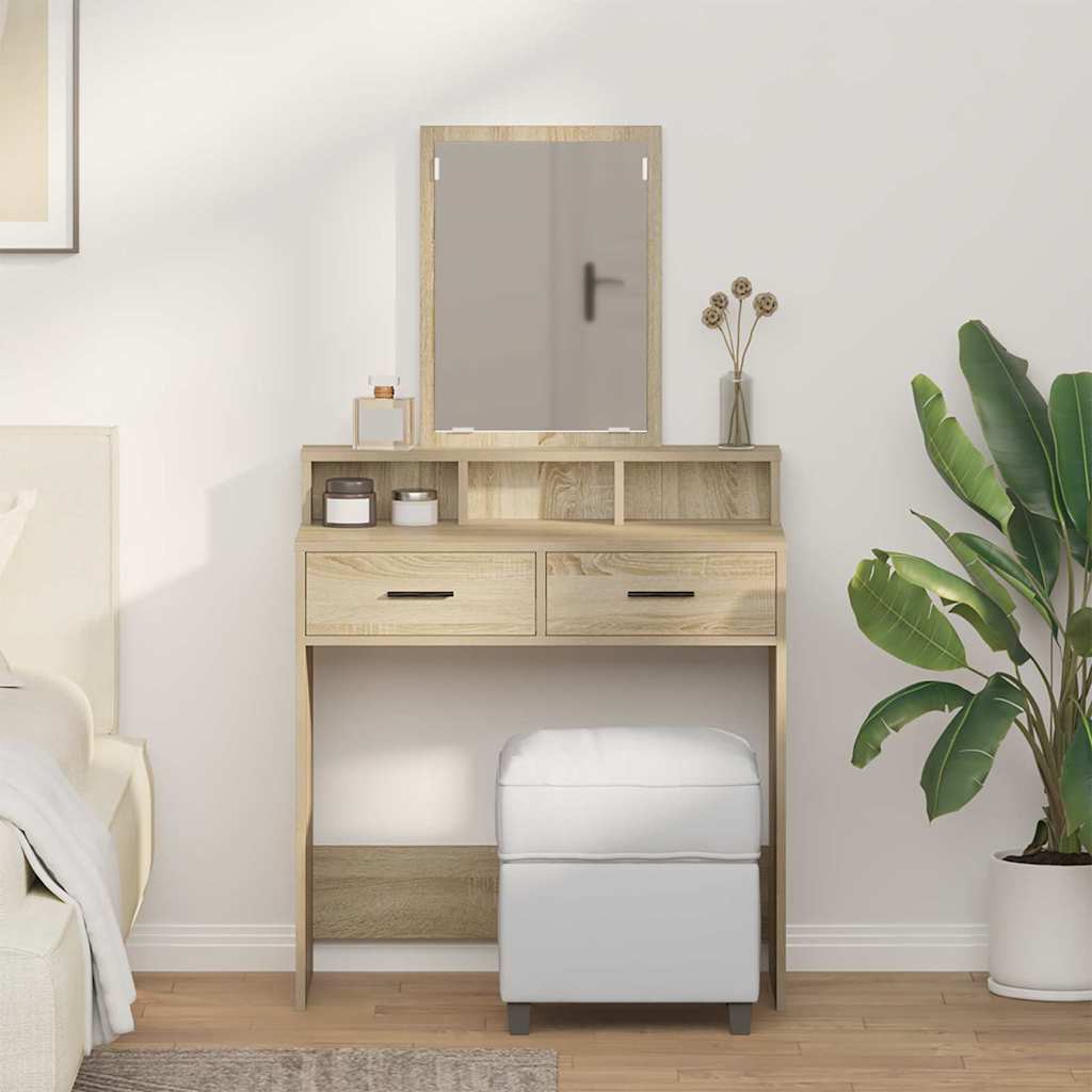 Toaletni stol Sonoma hrast 79 x 41 x 140 cm Konstruirano drvo