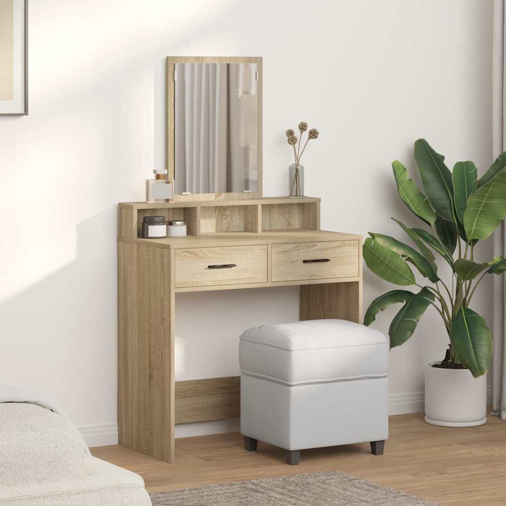 Toaletni stol Sonoma hrast 79 x 41 x 140 cm Konstruirano drvo