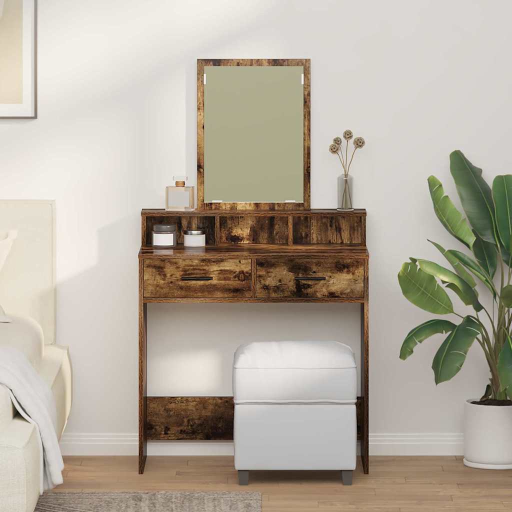 Toaletni stol Dimljeni hrast 79 x 41 x 140 cm Konstruirano drvo