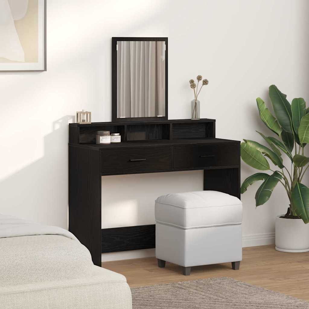 Toaletni stol Crni hrast 100 x 41 x 140 cm Konstruirano drvo
