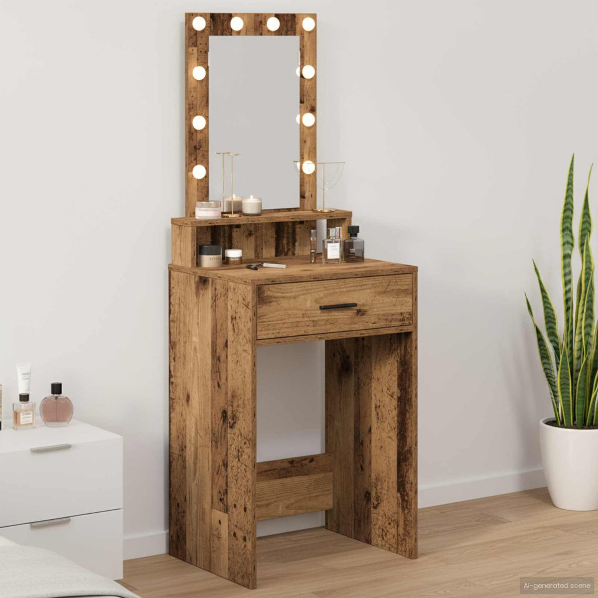 Toaletni stol Smeđa 50 x 41 x 140 cm Konstruirano drvo