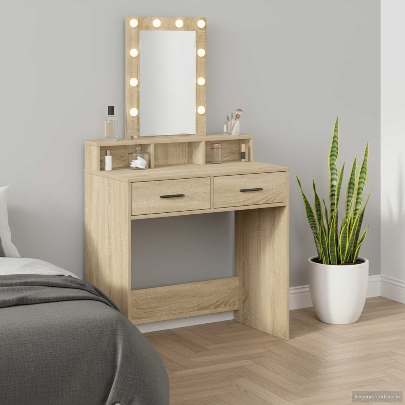 Toaletni stol Smeđa 79 x 41 x 140 cm Konstruirano drvo