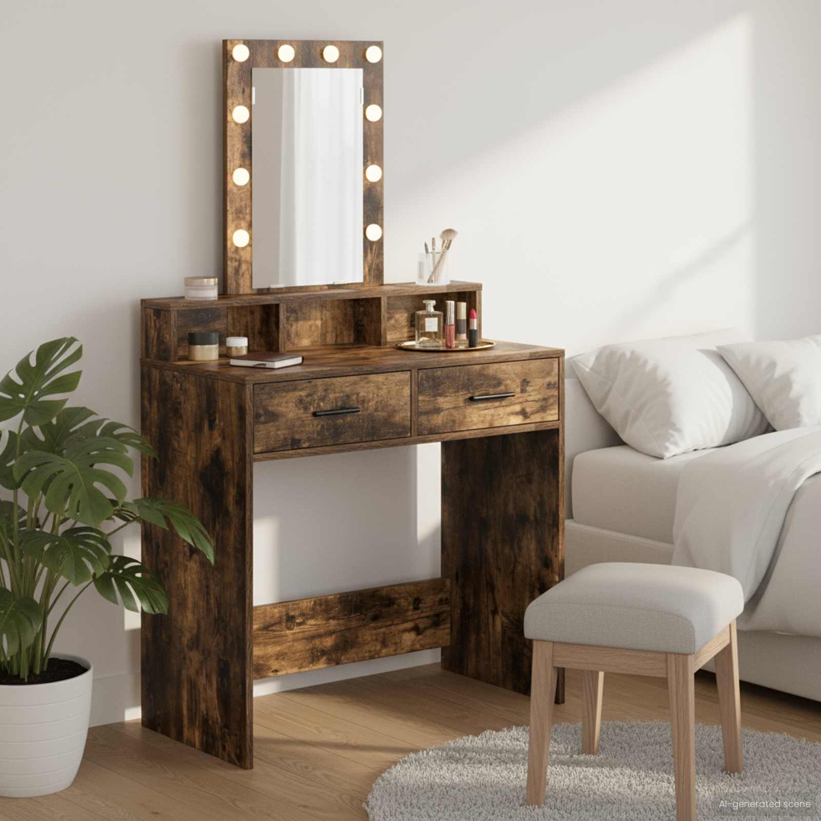 Toaletni stol Smeđa 79 x 41 x 140 cm Konstruirano drvo