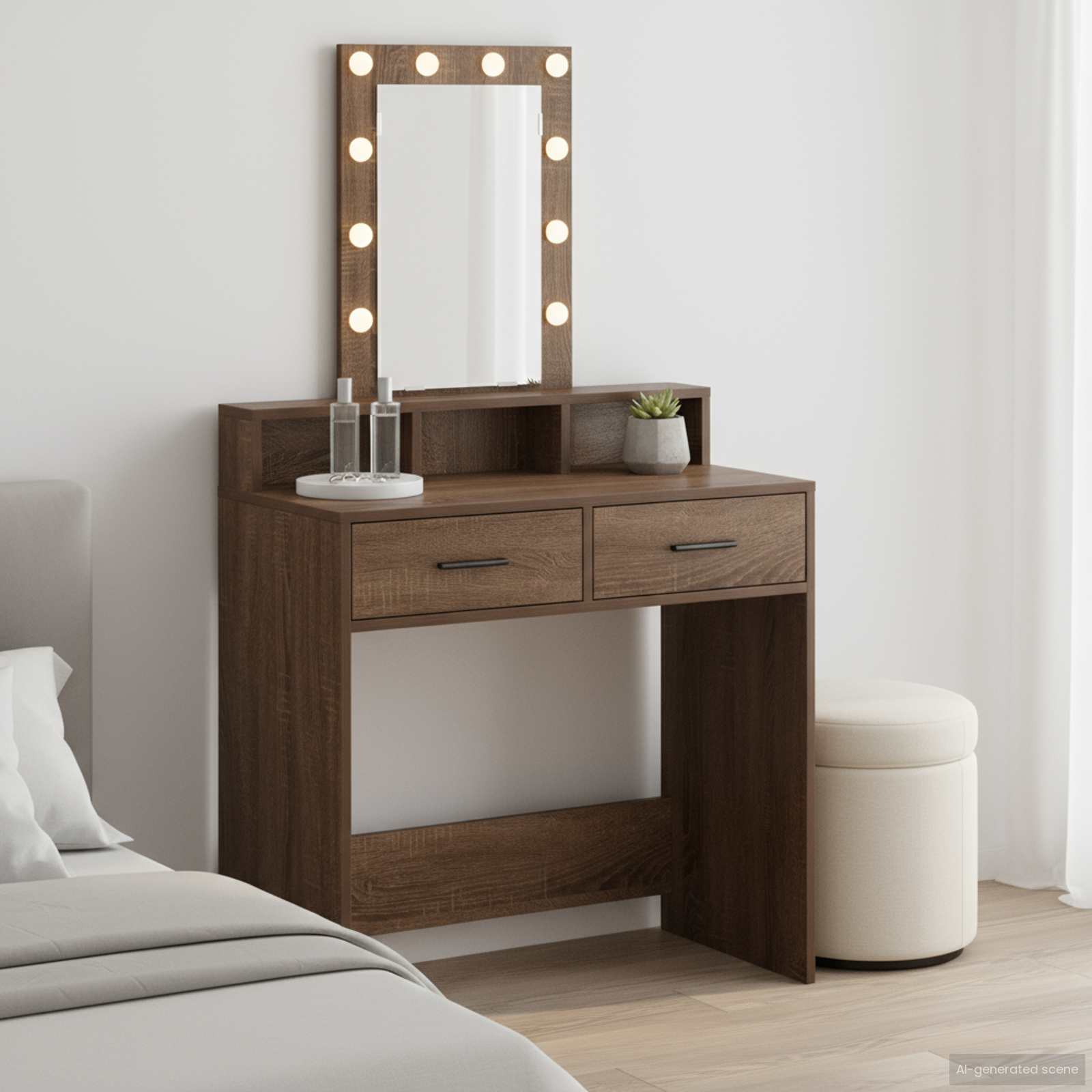 Toaletni stol Smeđa 79 x 41 x 140 cm Konstruirano drvo