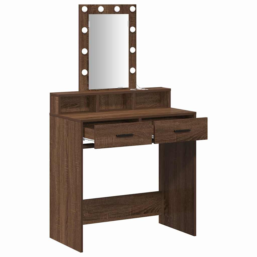 Toaletni stol Smeđa 79 x 41 x 140 cm Konstruirano drvo
