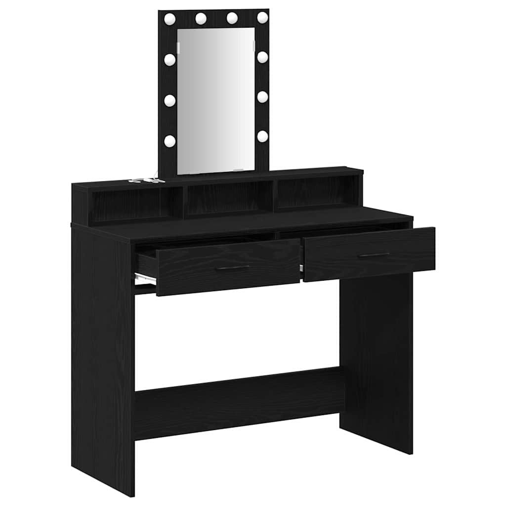 Toaletni stol Crna 100 x 41 x 140 cm Konstruirano drvo