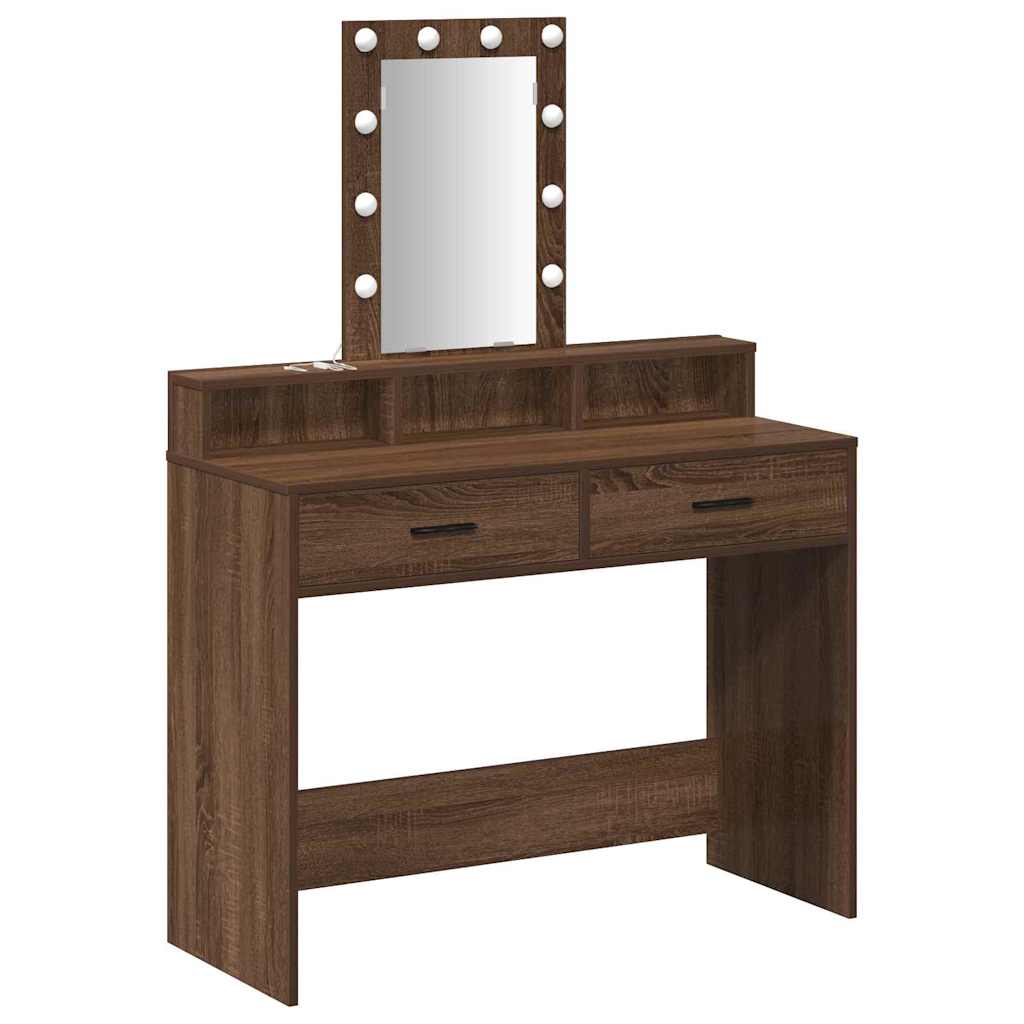 Toaletni stol Smeđa 100 x 41 x 140 cm Konstruirano drvo