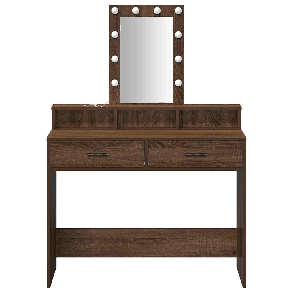 Toaletni stol Smeđa 100 x 41 x 140 cm Konstruirano drvo