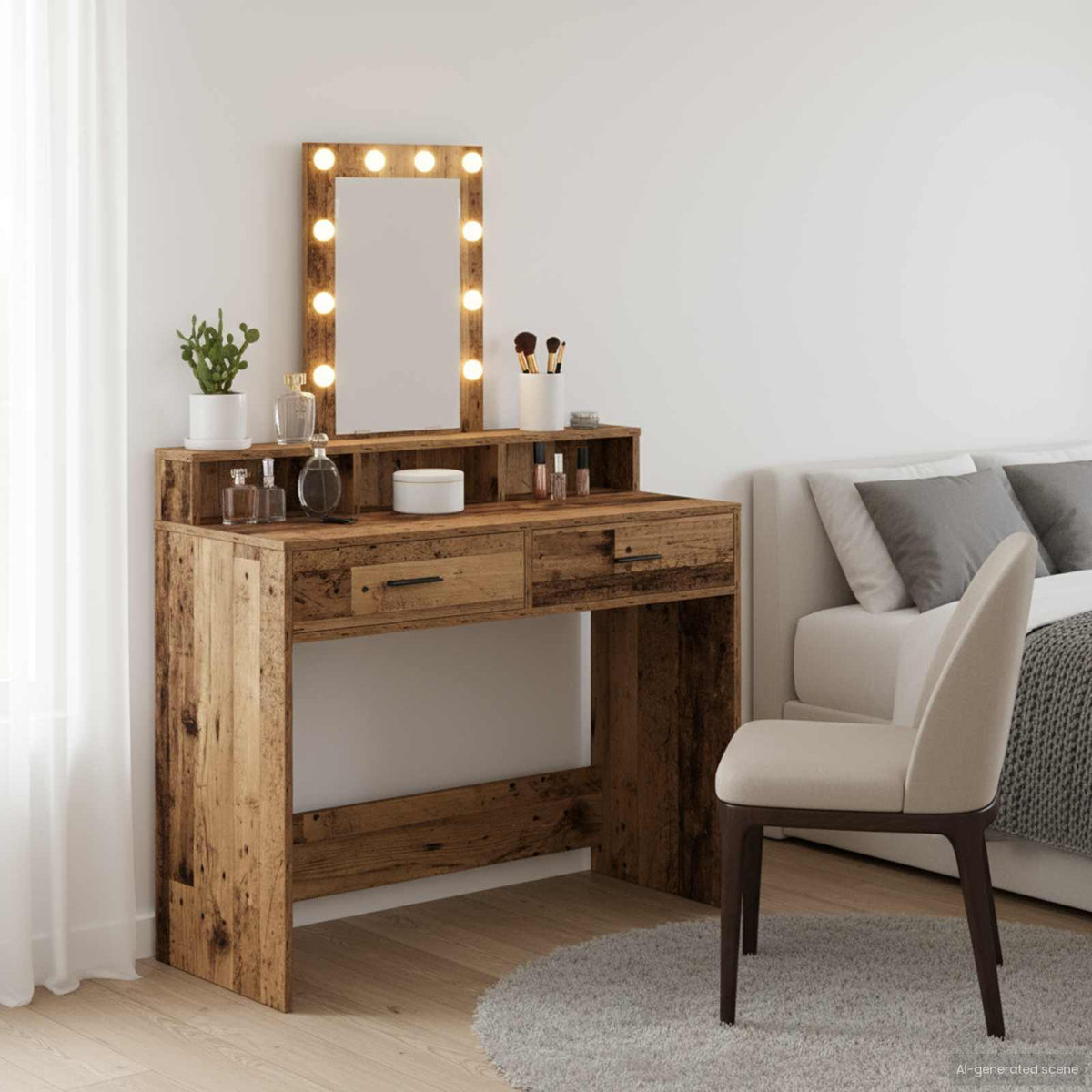 Toaletni stol Smeđa 100 x 41 x 140 cm Konstruirano drvo