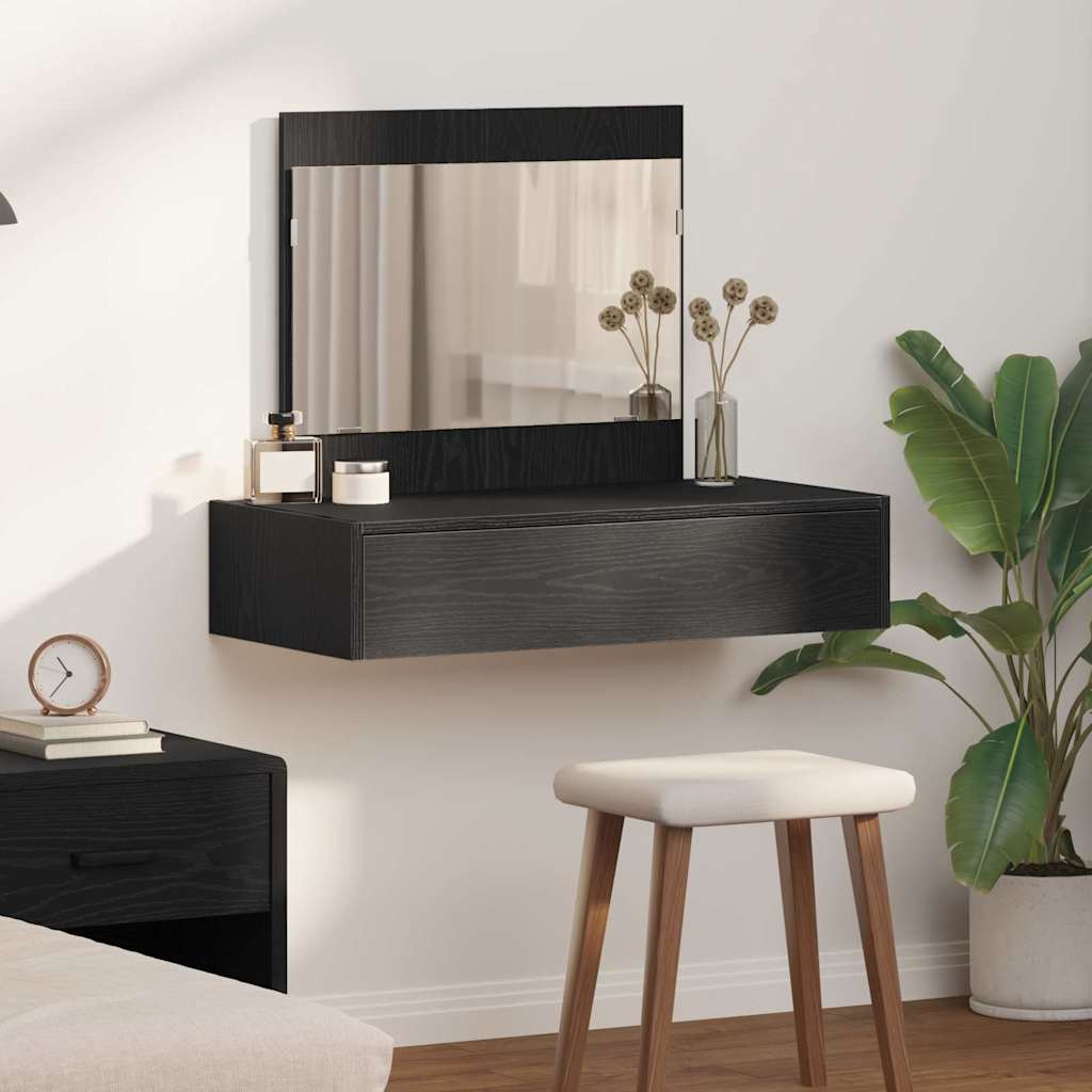 Toaletni stol s ladicama Crna 83 x 40 x 70 cm Konstruirano drvo