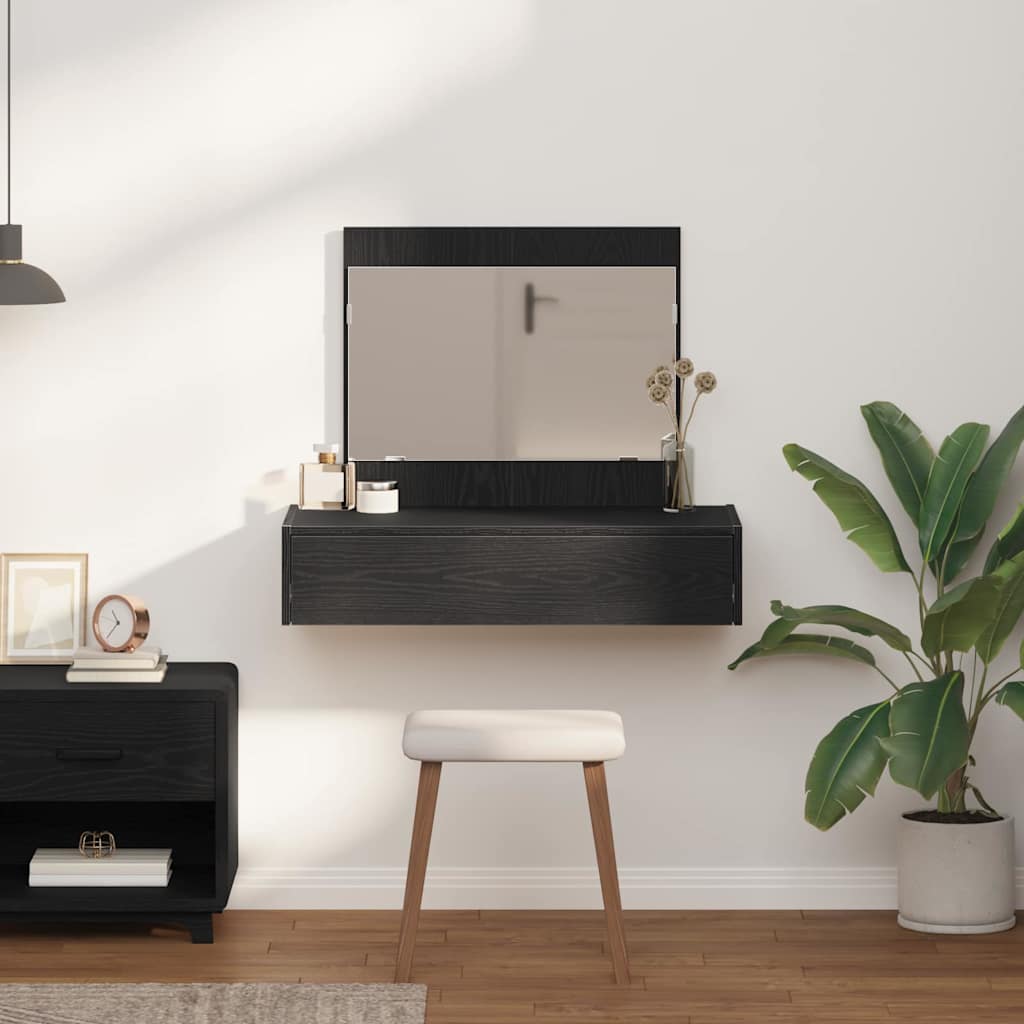Toaletni stol s ladicama Crna 83 x 40 x 70 cm Konstruirano drvo