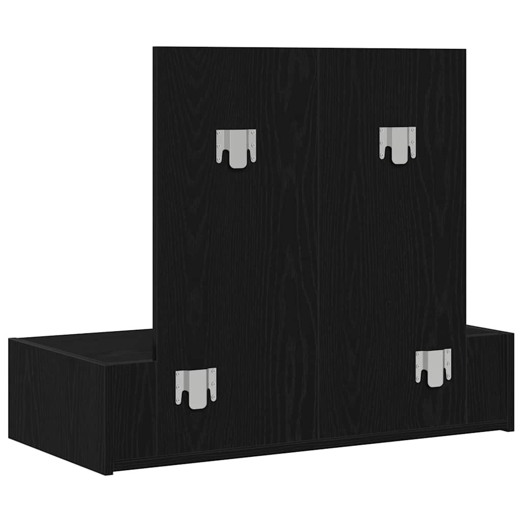 Toaletni stol s ladicama Crna 83 x 40 x 70 cm Konstruirano drvo