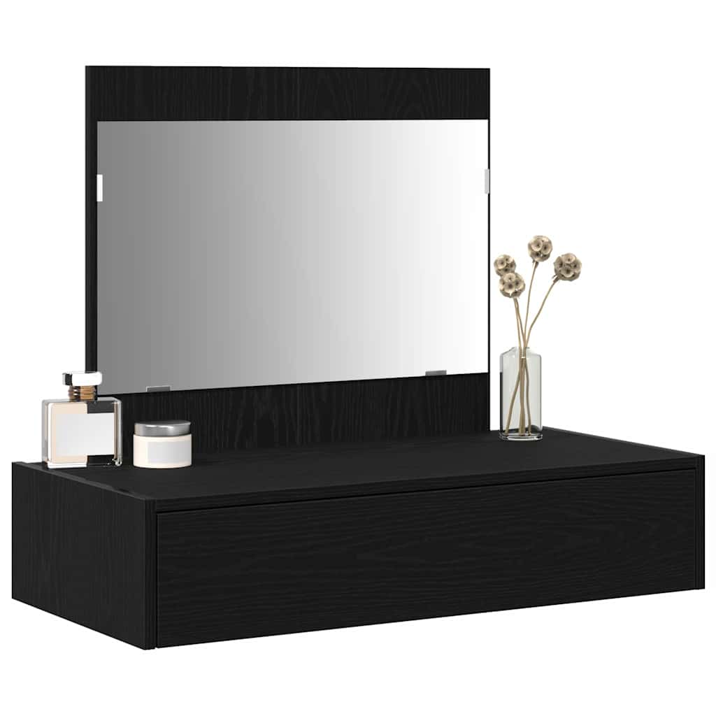 Toaletni stol s ladicama Crna 83 x 40 x 70 cm Konstruirano drvo
