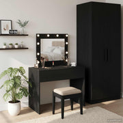 Toaletni stol s ladicama Crna 83 x 40 x 70 cm Konstruirano drvo