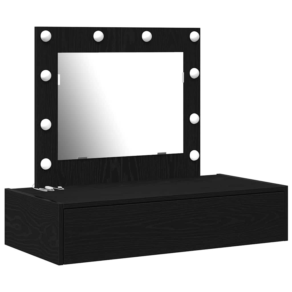 Toaletni stol s ladicama Crna 83 x 40 x 70 cm Konstruirano drvo