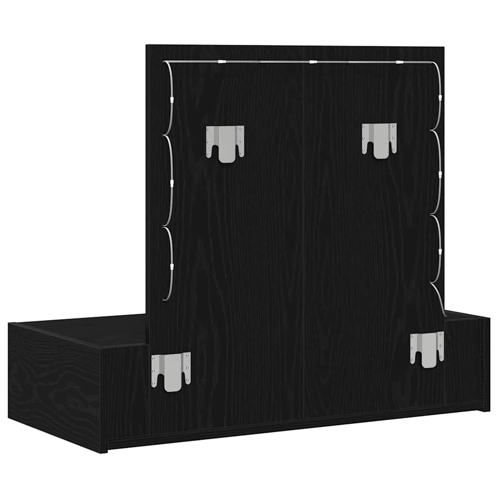 Toaletni stol s ladicama Crna 83 x 40 x 70 cm Konstruirano drvo