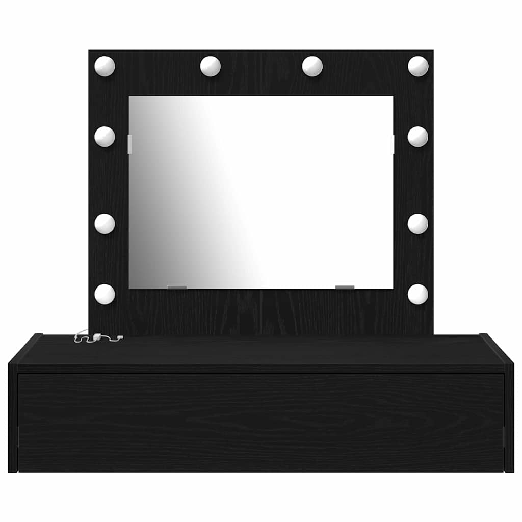 Toaletni stol s ladicama Crna 83 x 40 x 70 cm Konstruirano drvo