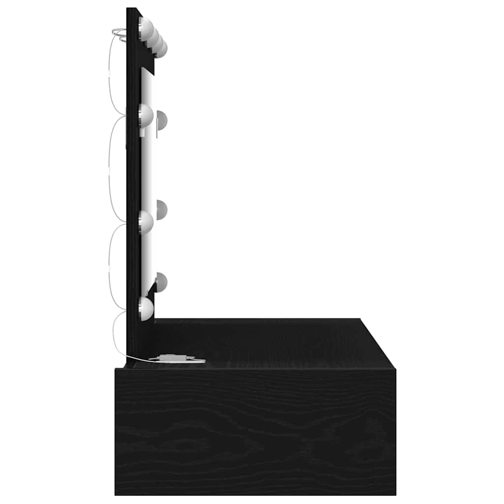 Toaletni stol s ladicama Crna 83 x 40 x 70 cm Konstruirano drvo