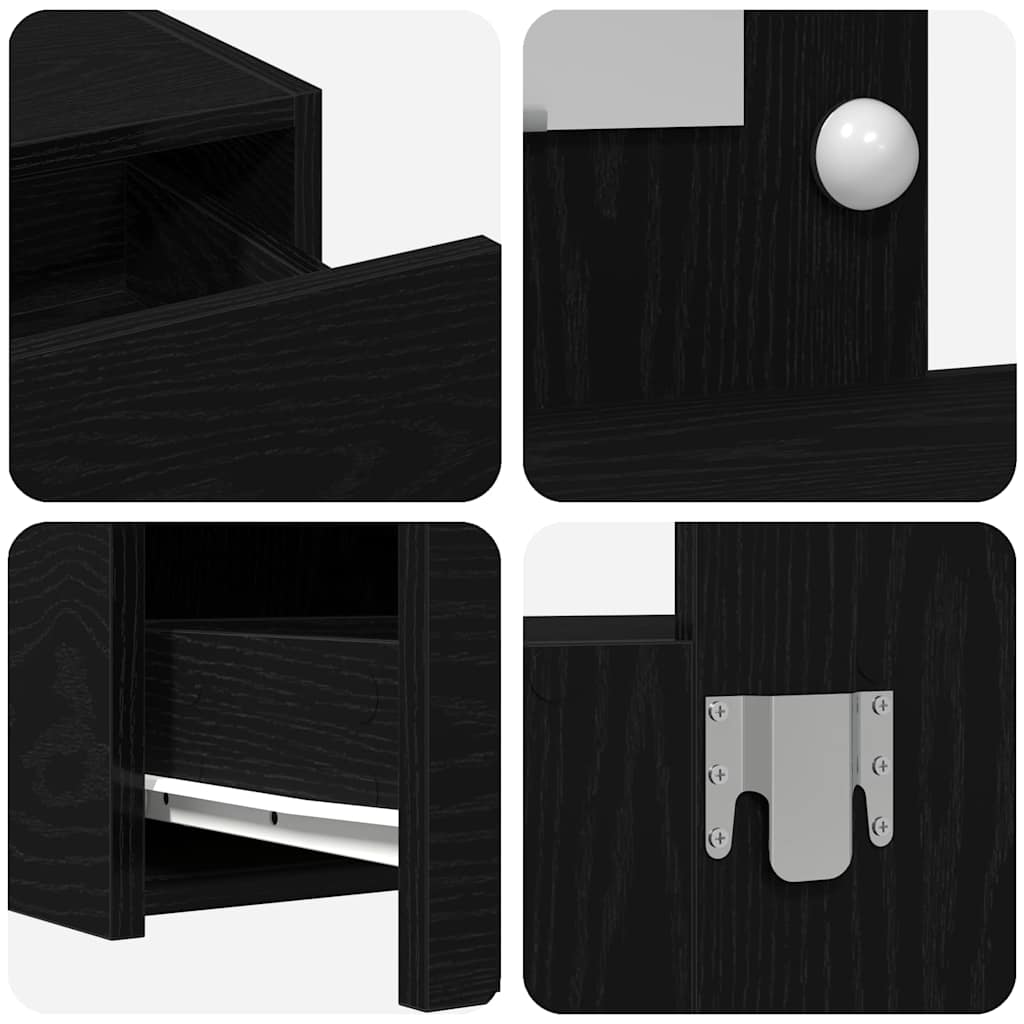 Toaletni stol Crna 100 x 40 x 70 cm Konstruirano drvo