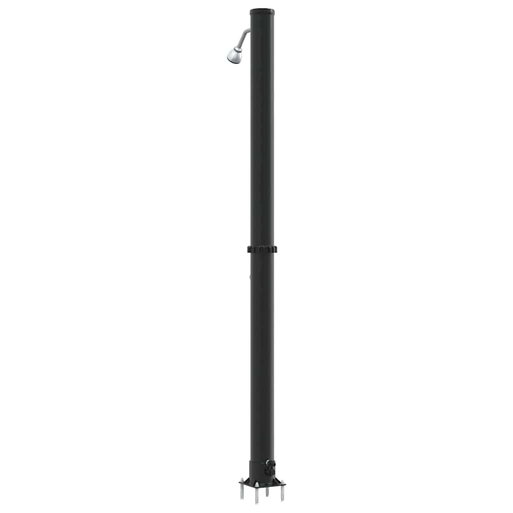 Vanjski solarni tuš Crna 217 cm PVC i aluminij