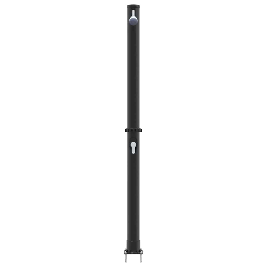 Vanjski solarni tuš Crna 217 cm PVC i aluminij