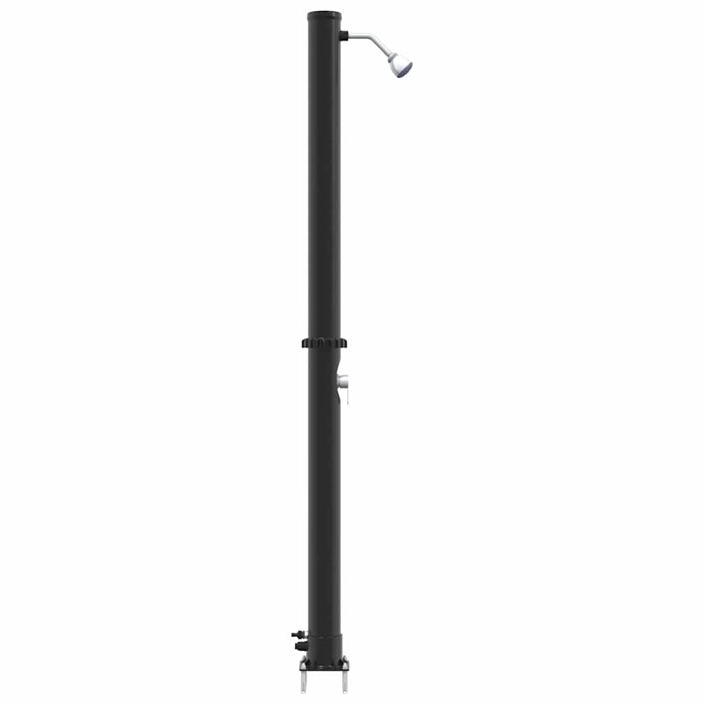 Vanjski solarni tuš Crna 217 cm PVC i aluminij