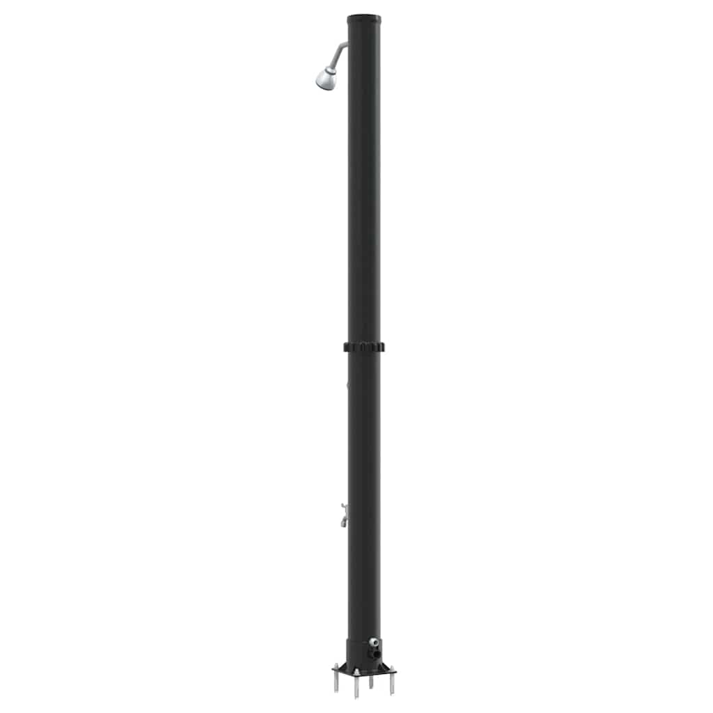 Vanjski solarni tuš Crna 217 cm PVC i aluminij