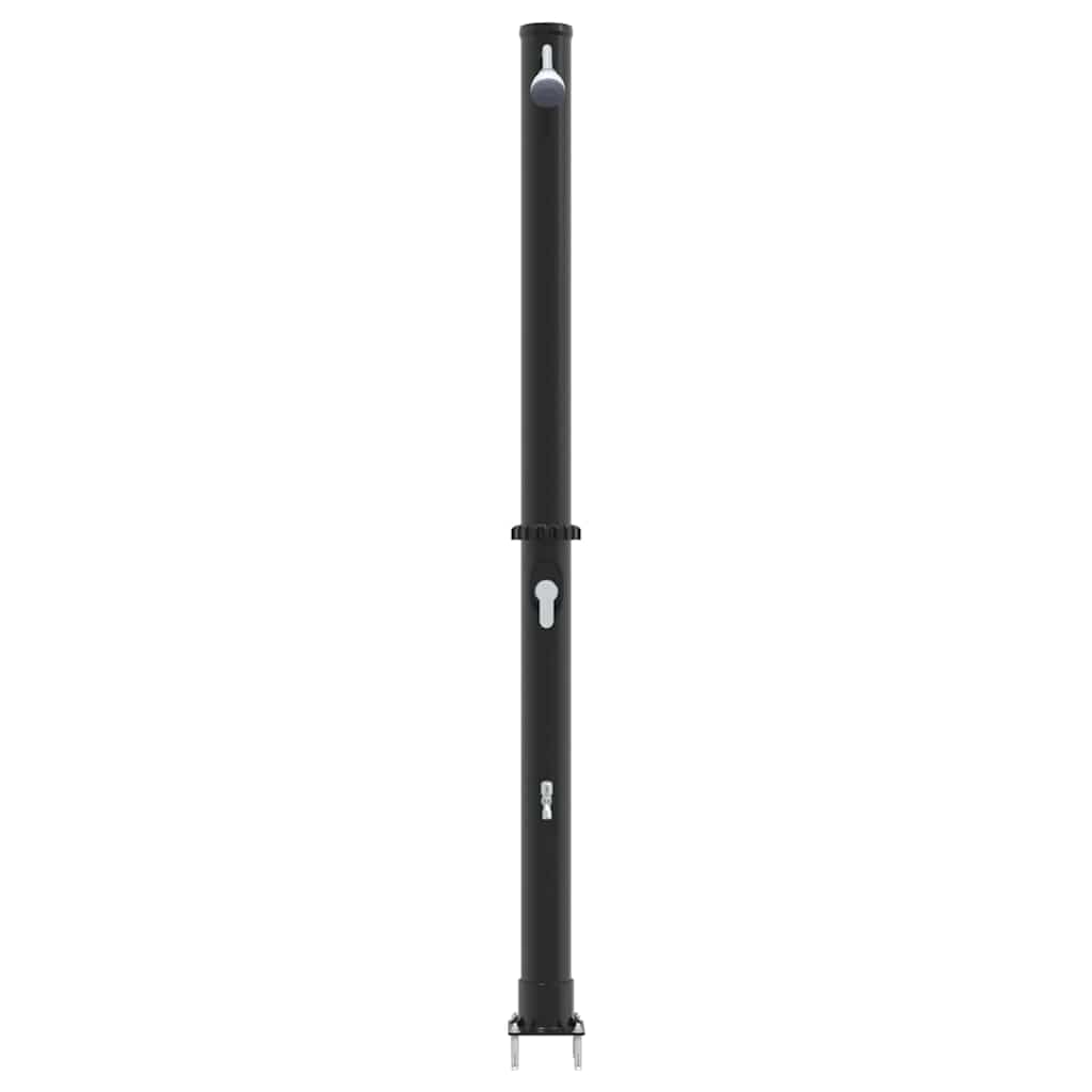 Vanjski solarni tuš Crna 217 cm PVC i aluminij