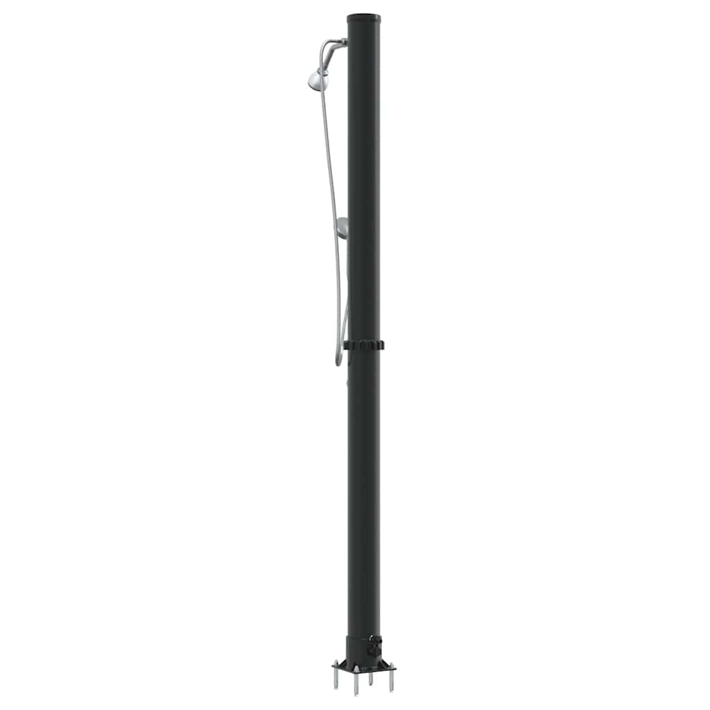 Vanjski solarni tuš Crna 217 cm PVC i aluminij
