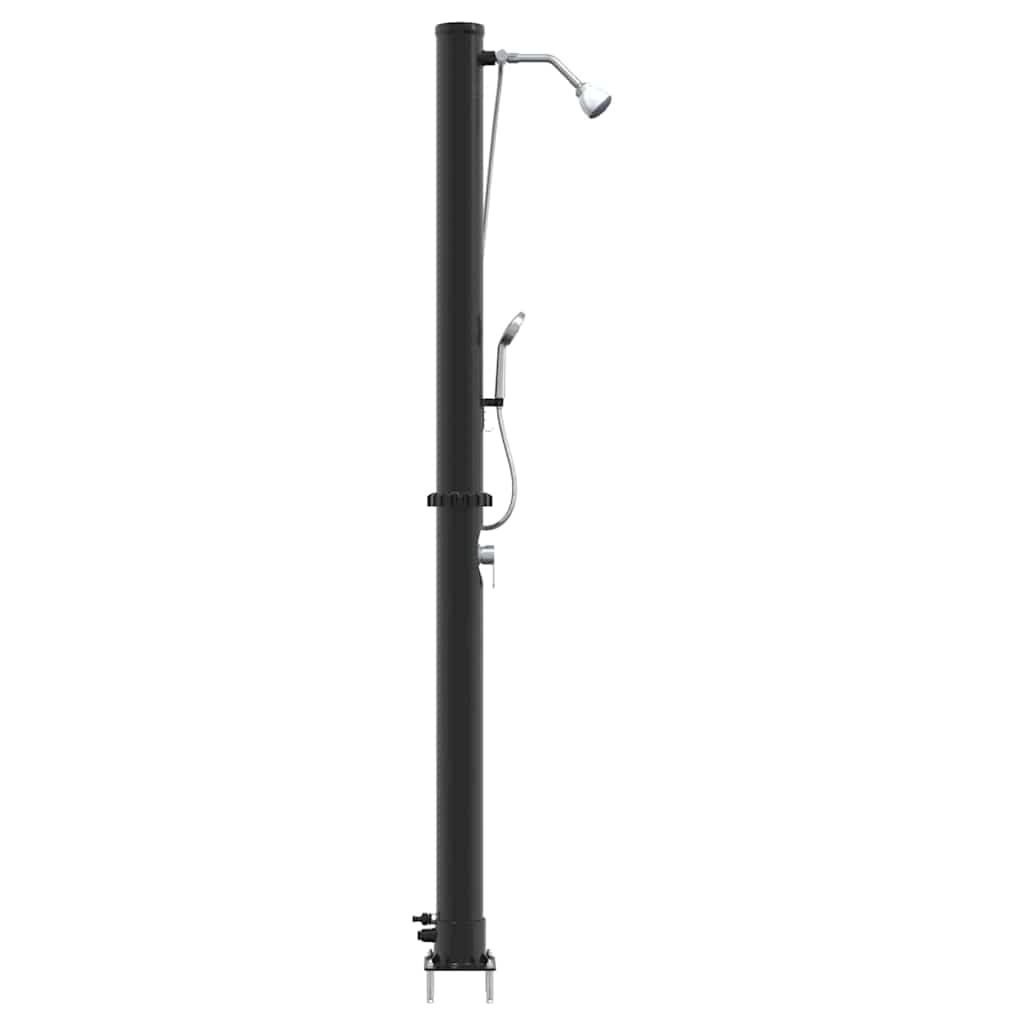 Vanjski solarni tuš Crna 217 cm PVC i aluminij