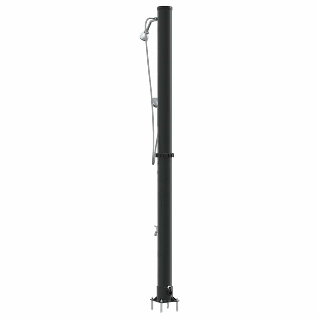 Vanjski solarni tuš Crna 217 cm PVC i aluminij