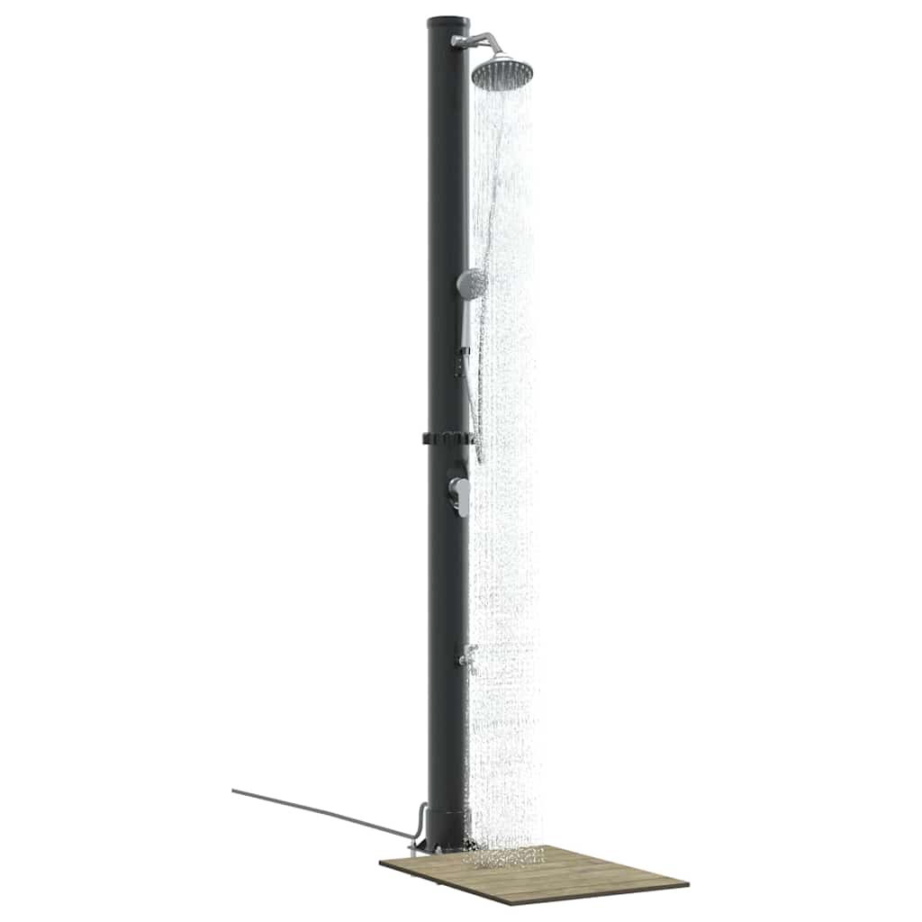 Vanjski solarni tuš Crna 217 cm PVC i aluminij